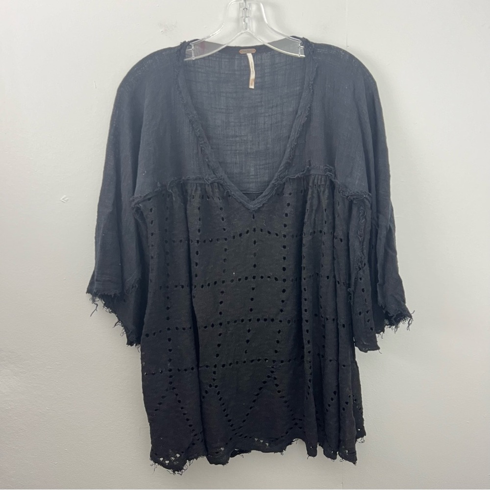 Free People Summer Lovin Linen Cotton Oversized Top
